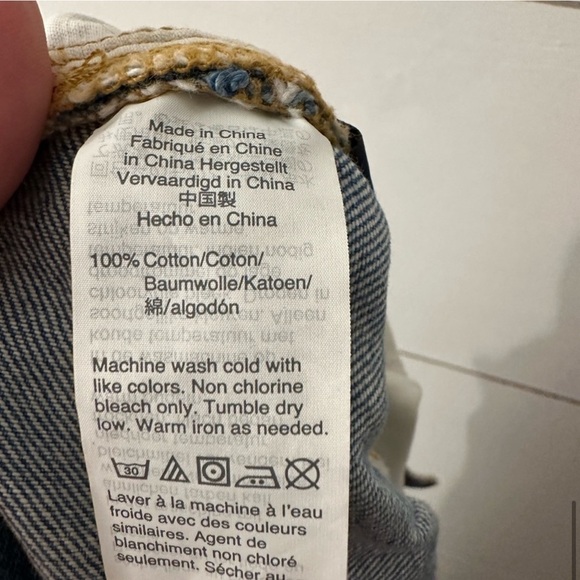 MadewellxISKO patch high rise denim flare woman 70’s inspired raw hem jean 32 - Picture 10 of 11